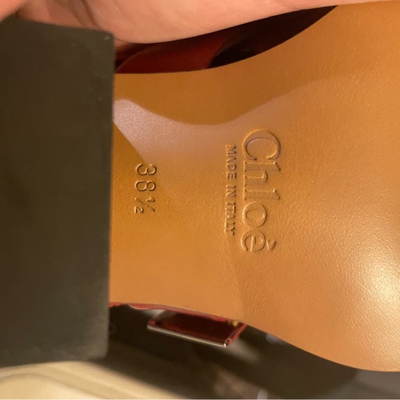 NWT Chloe Red Lace Up Boots - Picture 9 of 9